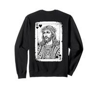 Jesus King Of Hearts - Christian Card Game Lover Sweatshirt