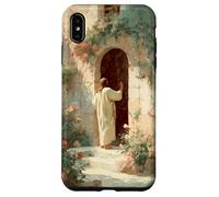 Jesus Knocking at the Door Christian Faith Floral Art Case for iPhone XS Max