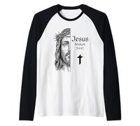 Jesus Knows Best Trust God Christian Faith Savior Raglan Baseball Tee