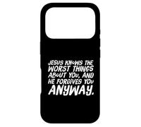Jesus knows the worst things about you forgives you anyway Case for iPhone 17 Pro