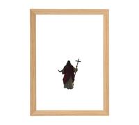 Jesus Lamp Light - 440g Christian Wall Lamp, 4D LED Jesus Christ Frame Light, Sacred Easter Decor | Inspiring Religious Wall Art Painting Decoration for Home Living Room Bedroom Church Christmas