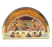 Jesus Last Supper Wooden Gold Foiled Religious Plaque