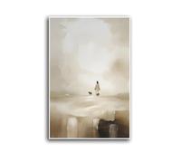 Jesus Leaves The 99 Parable of The Lost Sheep Good Shepherd Watercolor Painting Religious Gifts LDS Home Decor - Indoor Home Decor for Living Room Bedroom Church Wall Decorations Vert- UnFramed