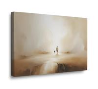 Jesus Leaves The 99 Parable of The Lost Sheep Good Shepherd Watercolor Painting Religious Gifts LDS Home Decor - Indoor Home Decor for Living Room Bedroom Church Wall Decorations horizontal- Framed