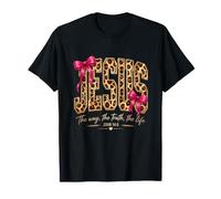 Jesus Leopard Pattern The Way The Truth The Life John 14:6 T-Shirt