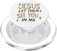 Jesus Let Them See You In Me Retro Christian Design PopSockets PopGrip for MagSafe