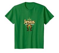 Jesus: Light in The Darkness - Life is Scary Without Jesus T-Shirt, Kids, Kelly Green, 3 Years