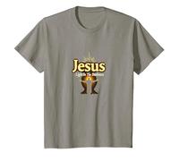 Jesus: Light in The Darkness - Life is Scary Without Jesus T-Shirt, Kids, Slate, 2 Years