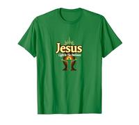 Jesus: Light in The Darkness - Life is Scary Without Jesus T-Shirt, Men, Kelly Green, XXL