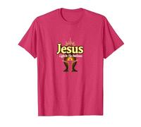 Jesus: Light in The Darkness - Life is Scary Without Jesus T-Shirt, Men, Red Heather, 3XL