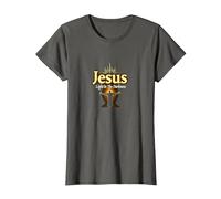 Jesus: Light in The Darkness - Life is Scary Without Jesus T-Shirt, Women, Asphalt, M