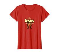 Jesus: Light in The Darkness - Life is Scary Without Jesus T-Shirt, Women, Red, XS