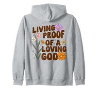 Jesus Living Proof Of A Loving God Christian Faith Zip Hoodie