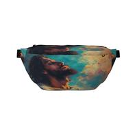 Jesus Looking Up Fanny Pack for Women Man,Religious Christ Church Waist Belt Bag Crossbody for Sports Travel Hiking Running Jogging
