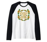 Jesus Lord My Shepherd Need Constant Supervision Sunflower Raglan Baseball Tee