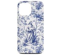 Jesus Lost Lamb Blue Toile Christian Faith Vintage Coquette Case for iPhone 13 Pro Max