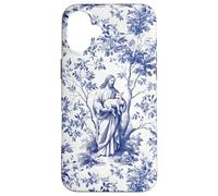 Jesus Lost Lamb Blue Toile Christian Faith Vintage Coquette Case for iPhone 16 Plus