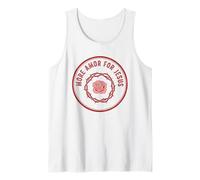 Jesus Love Faith Rose Emblem Minimal Christian Tank Top