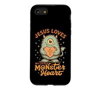 Jesus Loves Adorable Monster Heart Cross Case for iPhone SE (2020) / 7/8