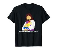 Jesus Loves All His Sheep Gay Pride Queer Christian LGBTQ T-Shirt