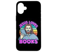 Jesus Loves Books Reading Novel Stories Reader Bible Writer Case for iPhone 16 Plus