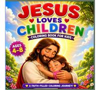 Jesus Loves Children Coloring Book for Kids Ages 4-8: 45 Easy Bible Coloring Book | Thick Lines & Simple Designs | Christian Activity Book for Little ... First Bible Coloring Book for Kids Ages 4-8)
