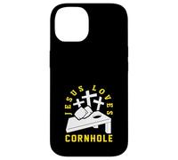 Jesus Loves Cornhole Player Design Case for iPhone 14