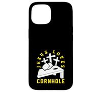 Jesus Loves Cornhole Player Design Case for iPhone 15