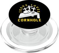Jesus Loves Cornhole Player Design PopSockets PopGrip for MagSafe