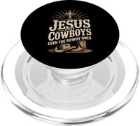 Jesus Loves Cowboys Even the Rowdy Ones Christian Western PopSockets PopGrip for MagSafe