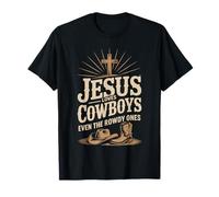 Jesus Loves Cowboys Even The Rowdy Ones Christian Western T-Shirt