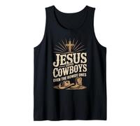 Jesus Loves Cowboys Even The Rowdy Ones Christian Western Tank Top