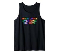 Jesus Loves Everyone You Hate LGBTQ+ Inspiring Queer Meme Tank Top