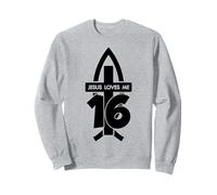 JESUS LOVES ME 16 RELIGIOUS 16 YEARS JESUS 16TH BIRTHDAY Sweatshirt