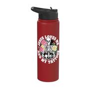 Jesus Loves Me and My Tattoos Stainless Steel Insulated Water Bottle