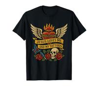 Jesus Loves Me and My Tattoos T-Shirt