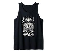 Jesus Loves Me and My Tattoos Tank Top