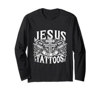Jesus Loves Me And My Tattoos Tattooed Christian Artist Long Sleeve T-Shirt