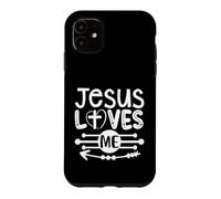 Jesus Loves Me Christian Hand Lettered Faith Case for iPhone 11