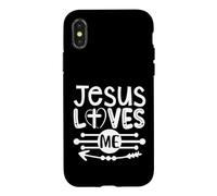 Jesus Loves Me Christian Hand Lettered Faith Case for iPhone X/XS