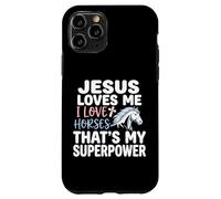 Jesus Loves Me I Love Horses Statement Case for iPhone 11 Pro