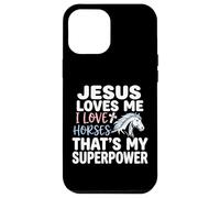 Jesus Loves Me I Love Horses Statement Case for iPhone 12 Pro Max