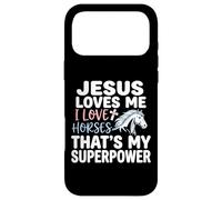 Jesus Loves Me I Love Horses Statement Case for iPhone 17 Pro Max