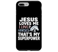 Jesus Loves Me I Love Horses Statement Case for iPhone 7 Plus/8 Plus