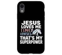 Jesus Loves Me I Love Horses Statement Case for iPhone XR