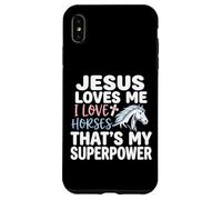Jesus Loves Me I Love Horses Statement Case for iPhone XS Max