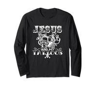 Jesus Loves Me & My Tattoos Christian Jesus God Tattoo Lover Long Sleeve T-Shirt