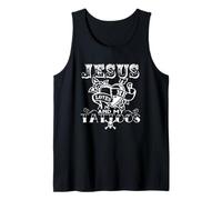 Jesus Loves Me & My Tattoos Christian Jesus God Tattoo Lover Tank Top