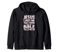 Jesus Loves Me This I Know Bible Verse Christian Zip Hoodie