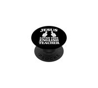 Jesus Loves This English Teacher Christian Church Group PopSockets Adhesive PopGrip